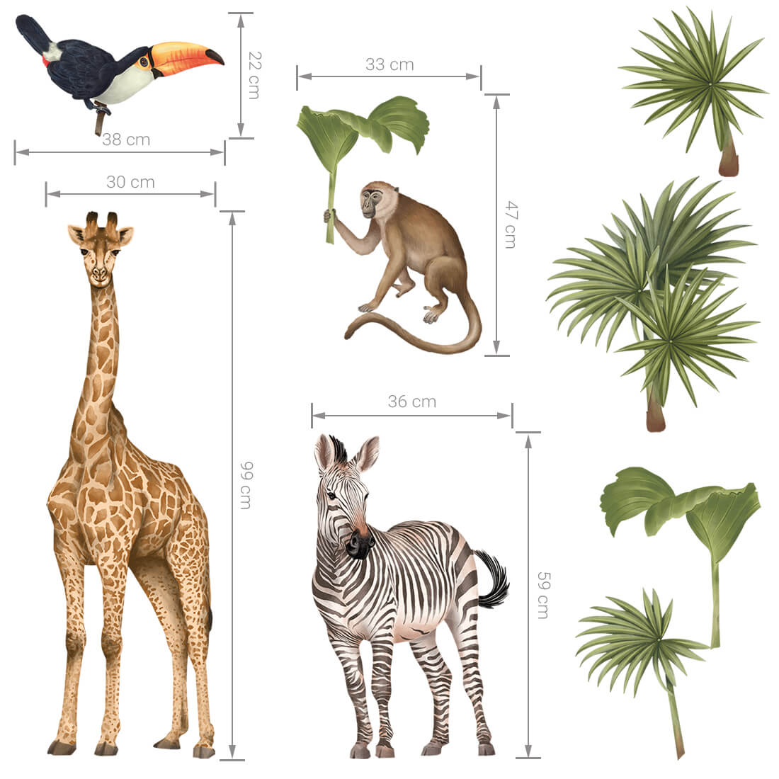 Wall Sticker | Safari Animals 2