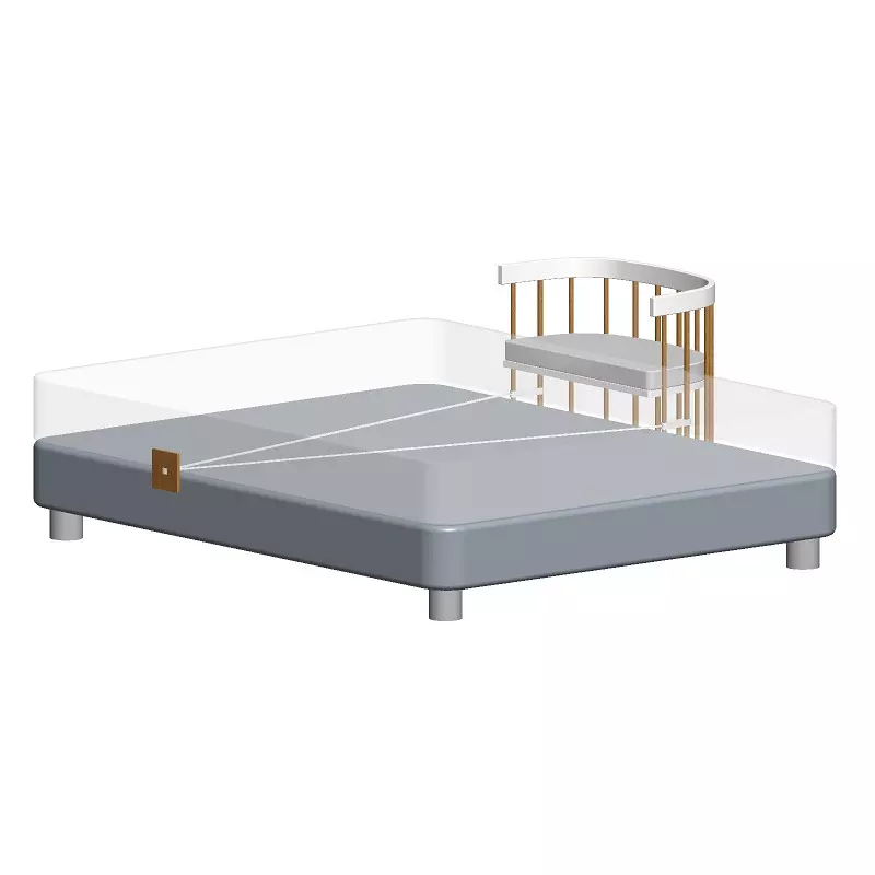 Co-sleeper attachment for parent's bed / box spring bed