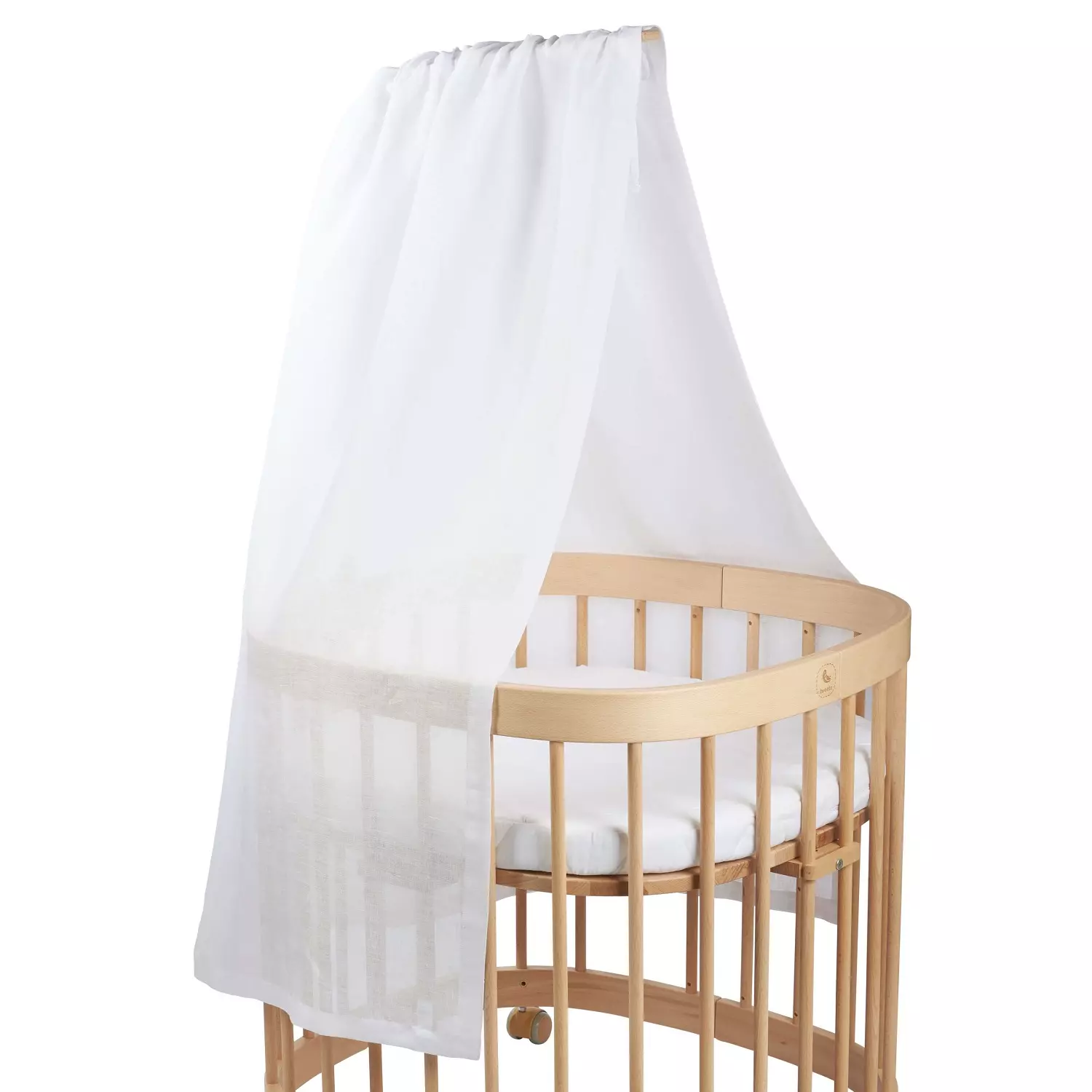 tweeto babybed canopy - 100% cotton - white