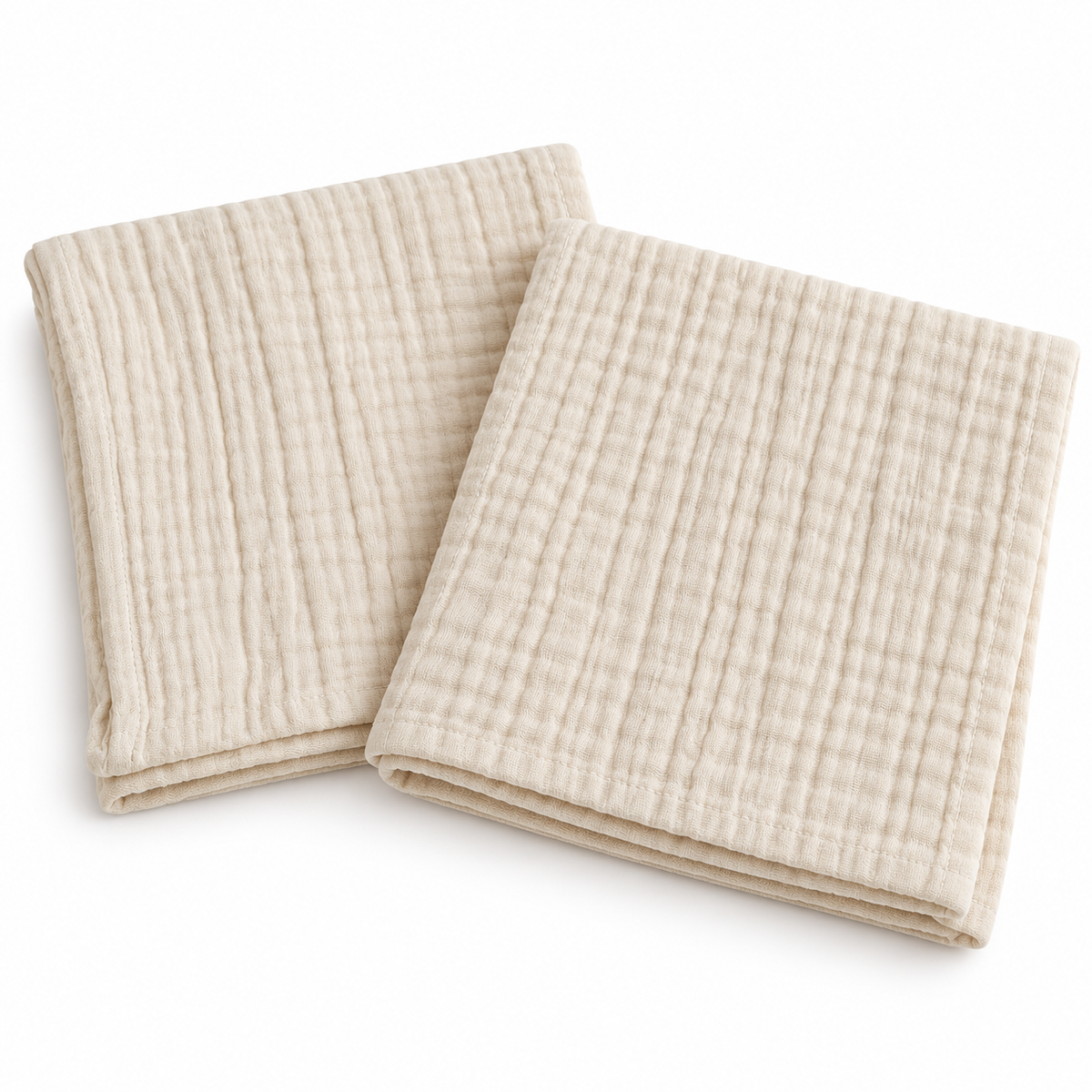 tweeto® Spucktuch Musselin 2er Set 70x70cm Cappuccino