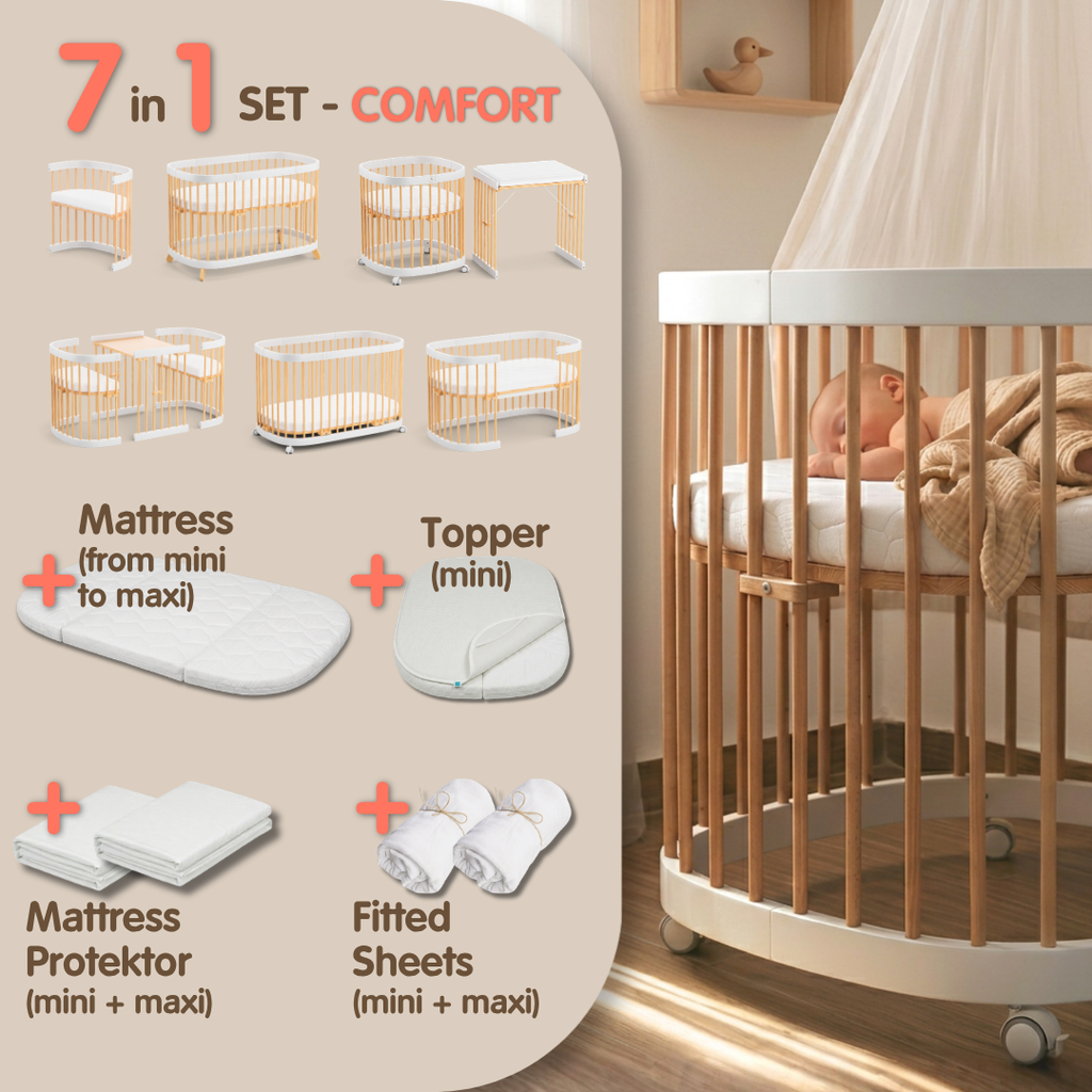 tweeto® COMFORT SET | Babybett 7 in 1