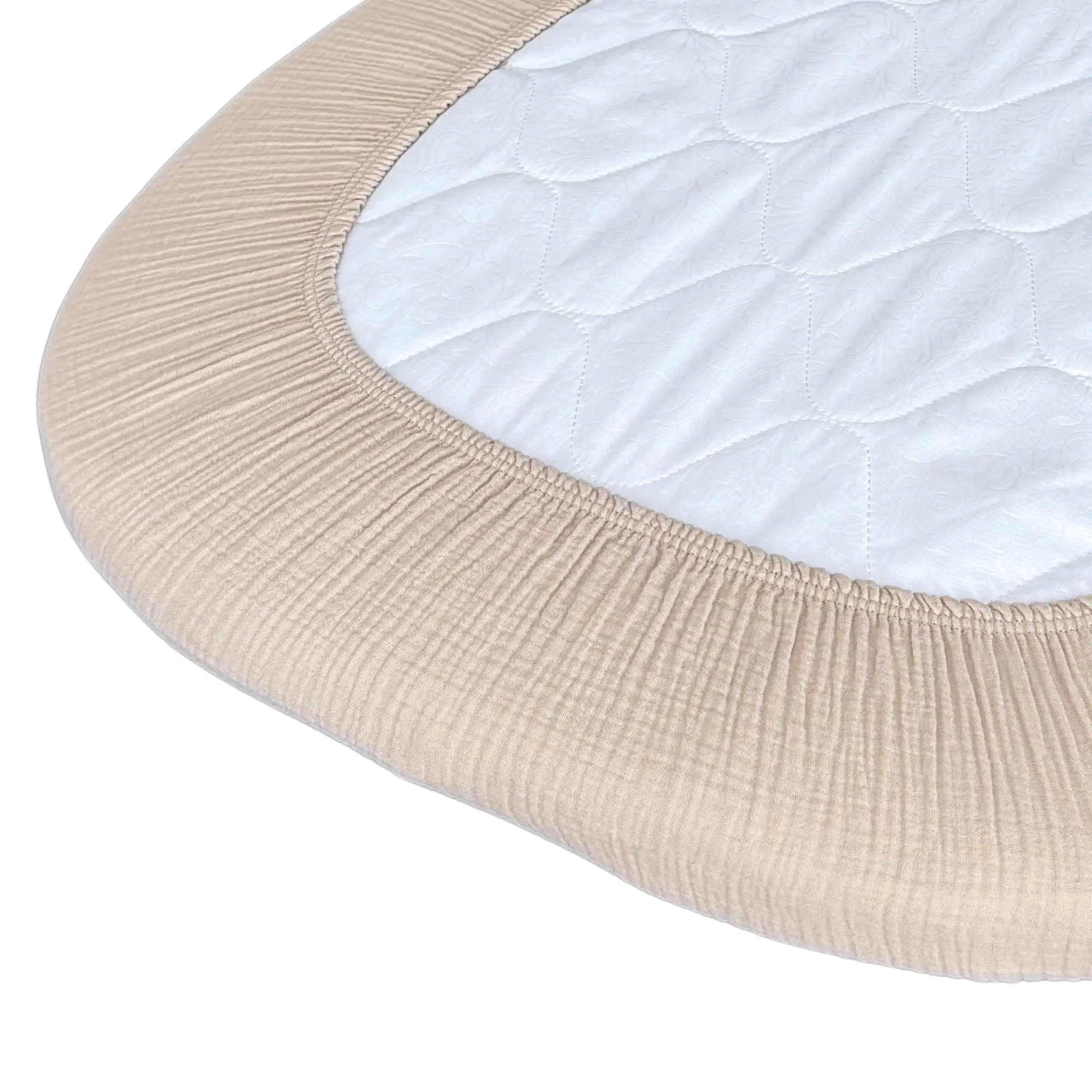 tweeto® Spannbettlaken Musselin Cappuccino