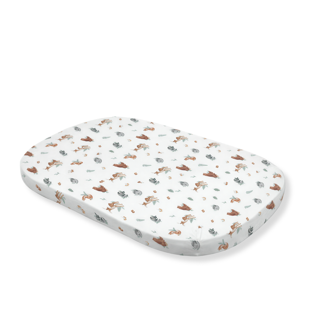 tweeto® Lenzuolo con angoli con motivo animali del bosco 70x120 cm - MAXI