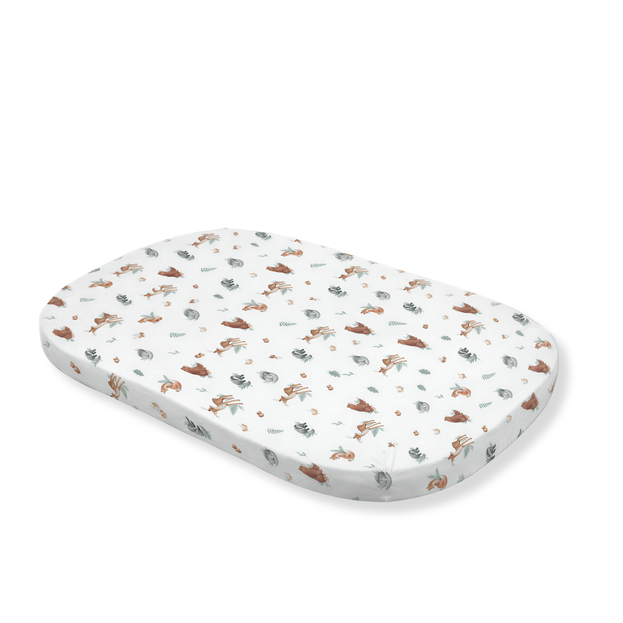 tweeto® Lenzuolo con angoli con motivo animali del bosco 70x120 cm - MAXI