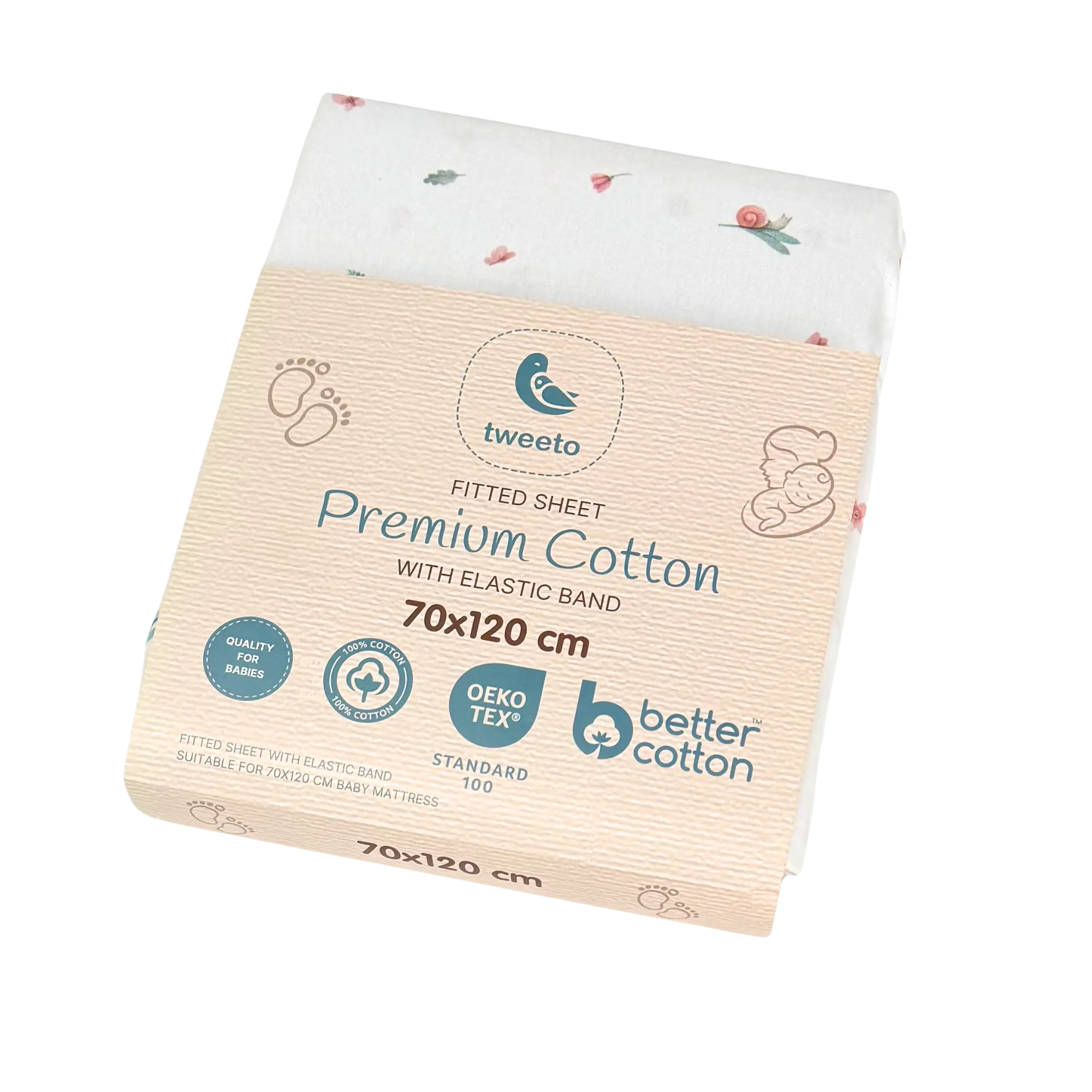 tweeto® Spannbettlaken Motiv Blütentraum