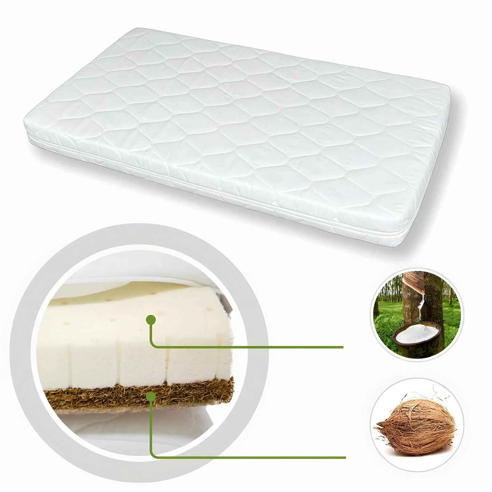 tweeto® Matratze - Kokosfaser / Naturlatex