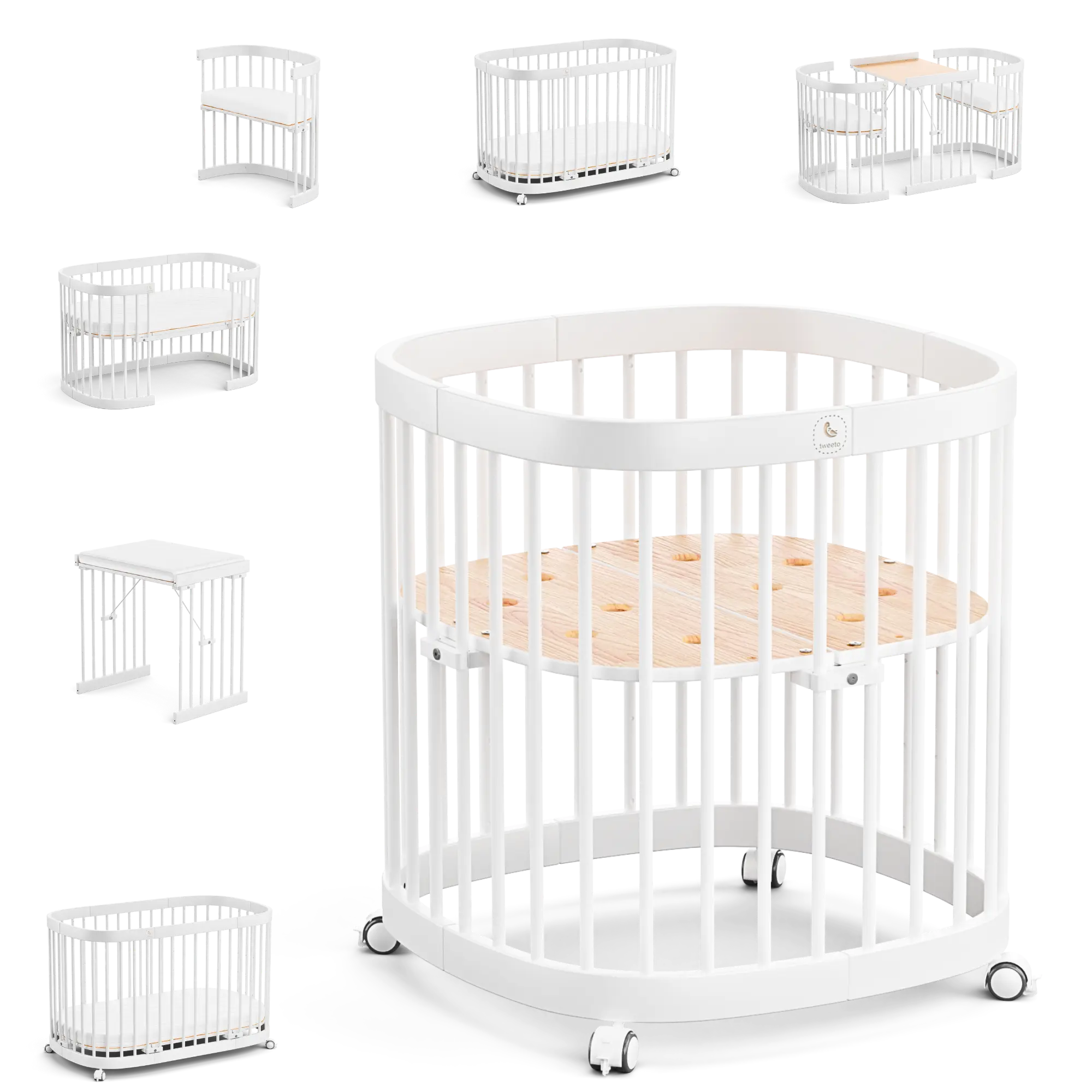 tweeto® lettino per bambini 7 in 1 senza materasso