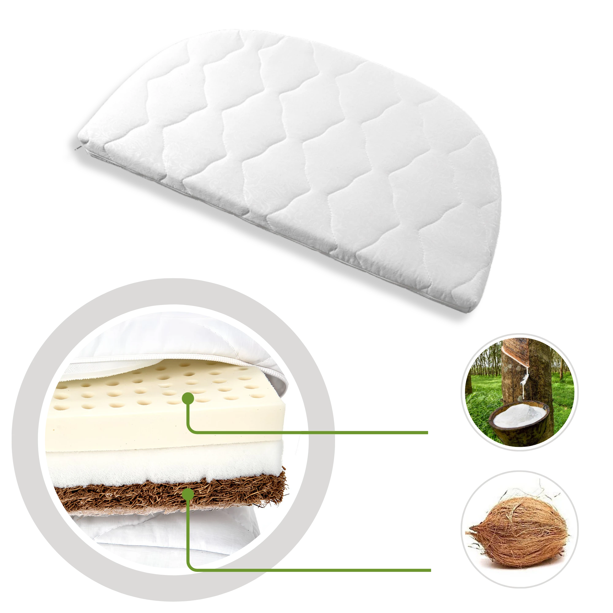 tweeto® Matratze - Kokosfaser / Naturlatex