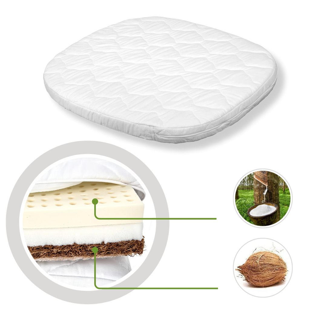 tweeto® Mattress - coconut fiber / natural latex 70x70 cm MINI