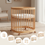 tweeto® 7-in-1 baby bed incl. mattress
