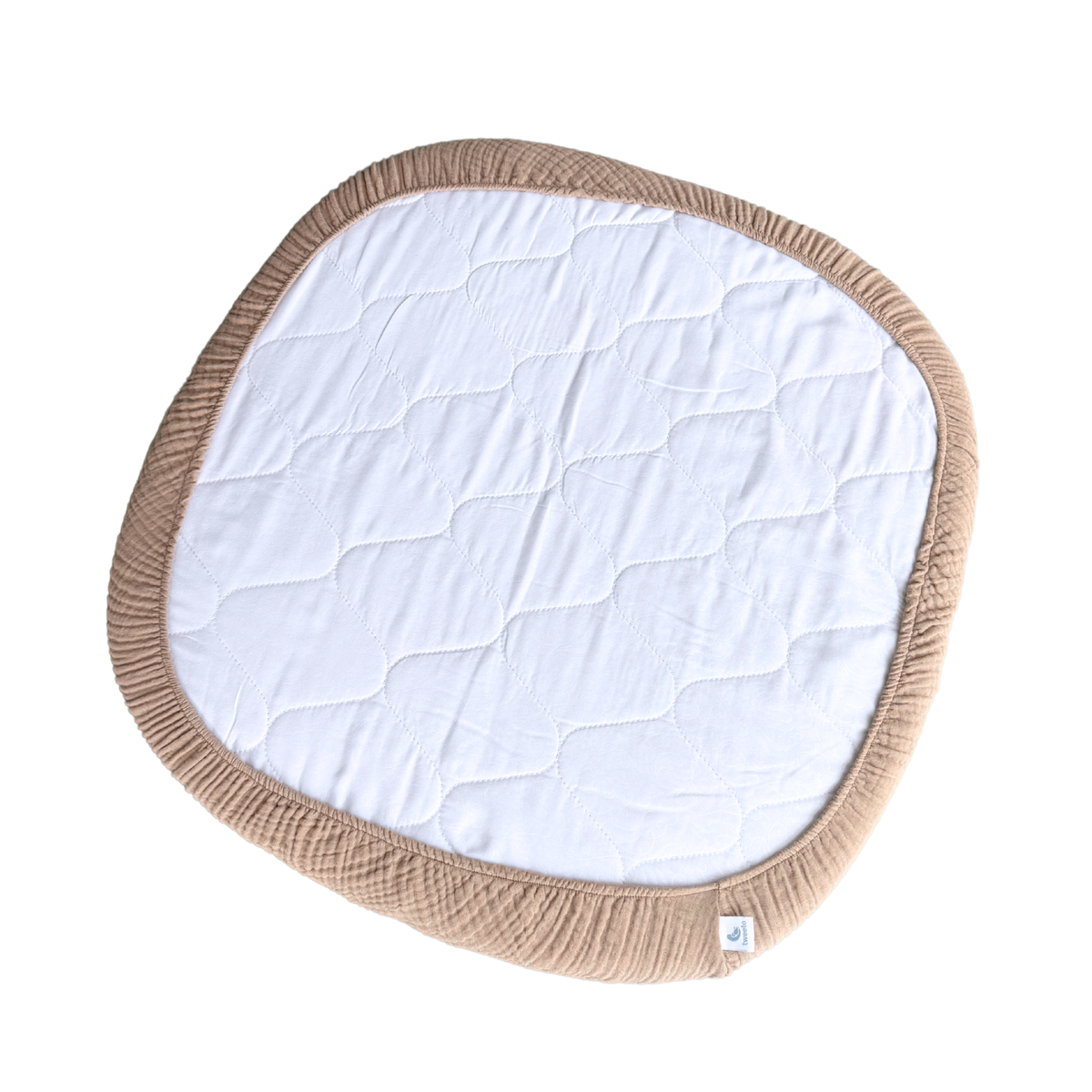 tweeto® Cearșaf cu elastic din muselină bej 70×70 cm – MINI